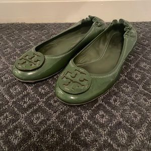 Hunter Green Tory Burch Ballet Flats size 9.5